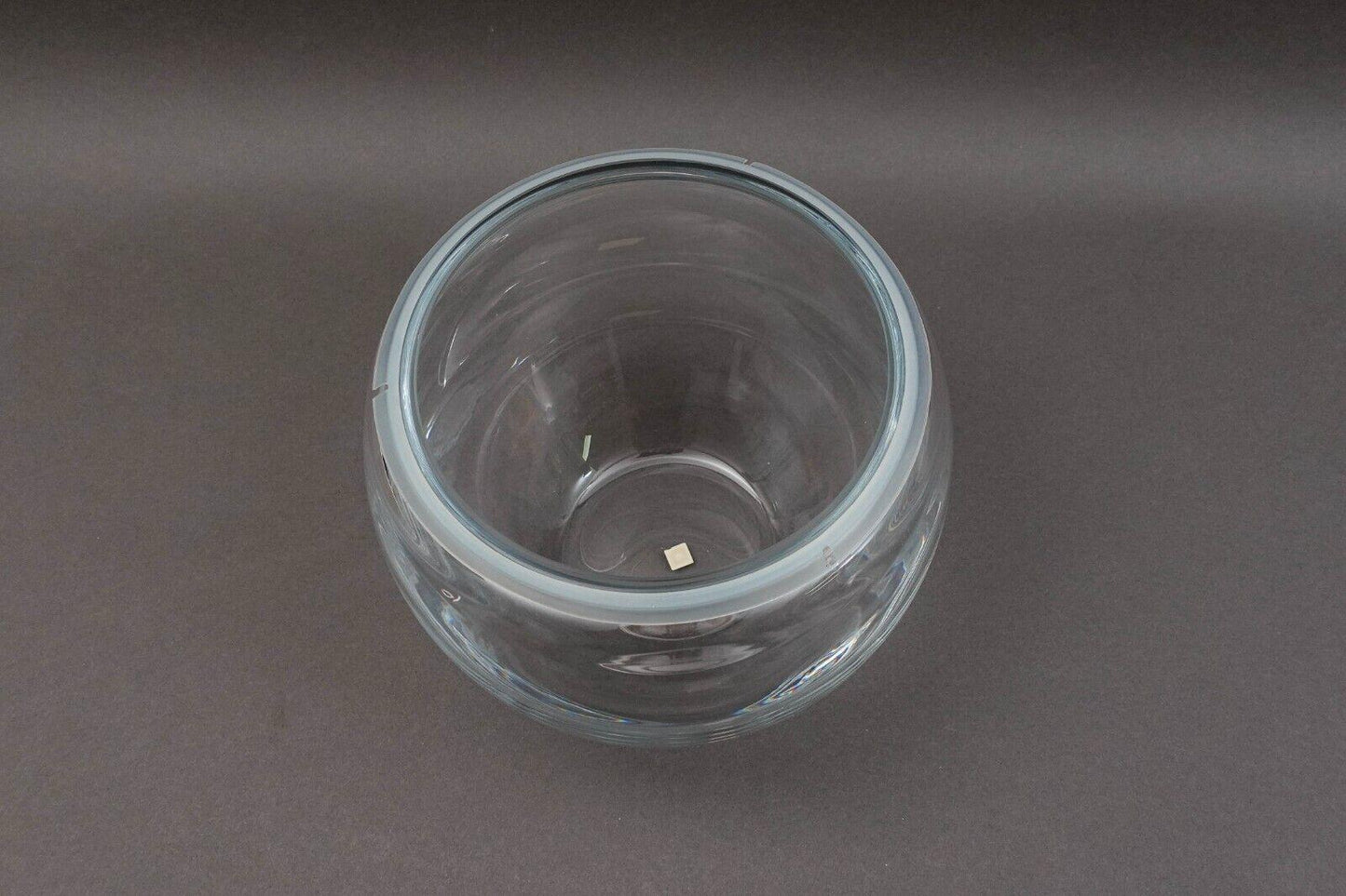 Alessi Italy Joanna Lyle "Big Ovo" Large Inox Glass Biscuit Cookie Jar 12 1/2"