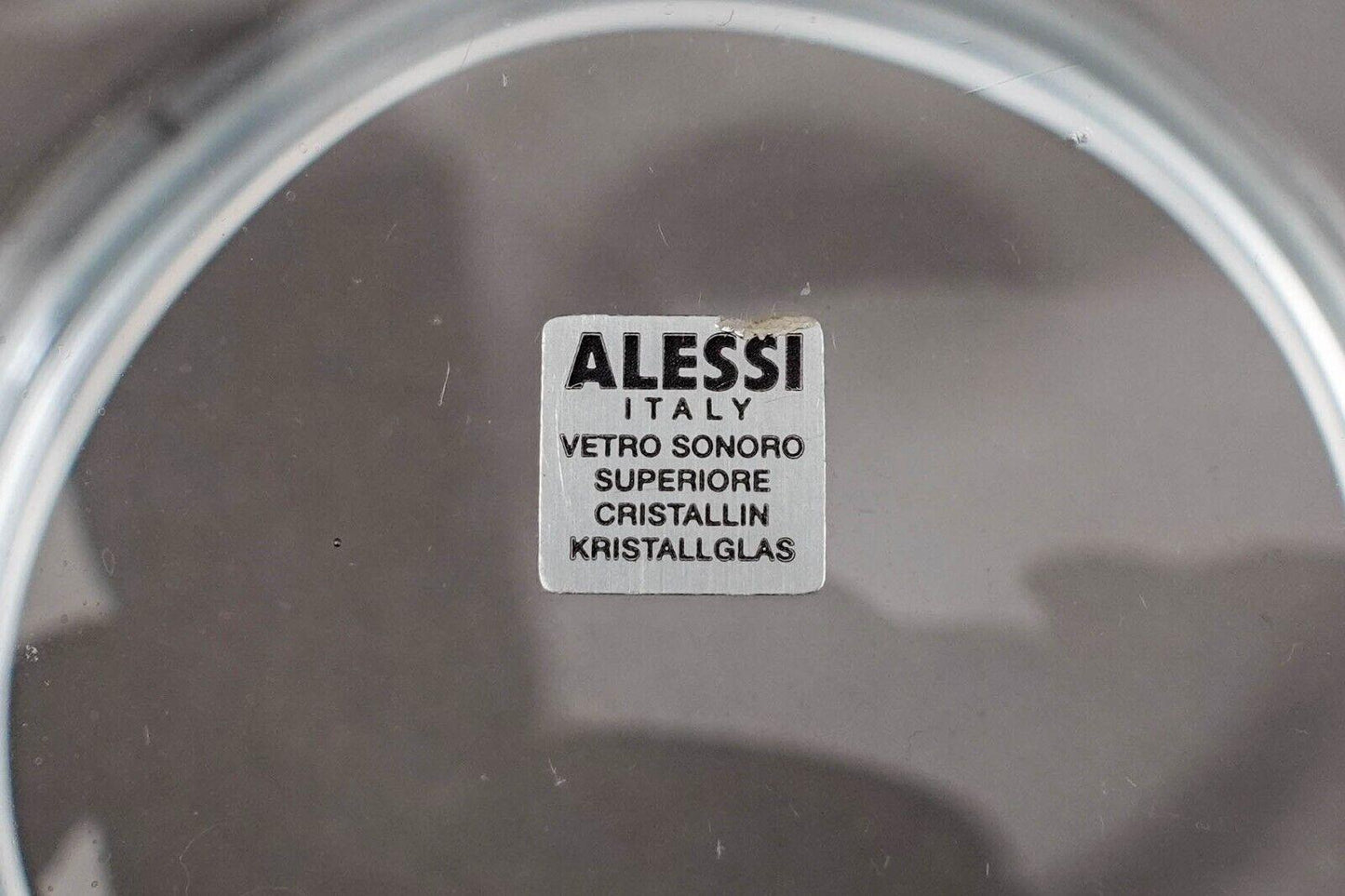 Alessi Italy Joanna Lyle "Big Ovo" Large Inox Glass Biscuit Cookie Jar 12 1/2"