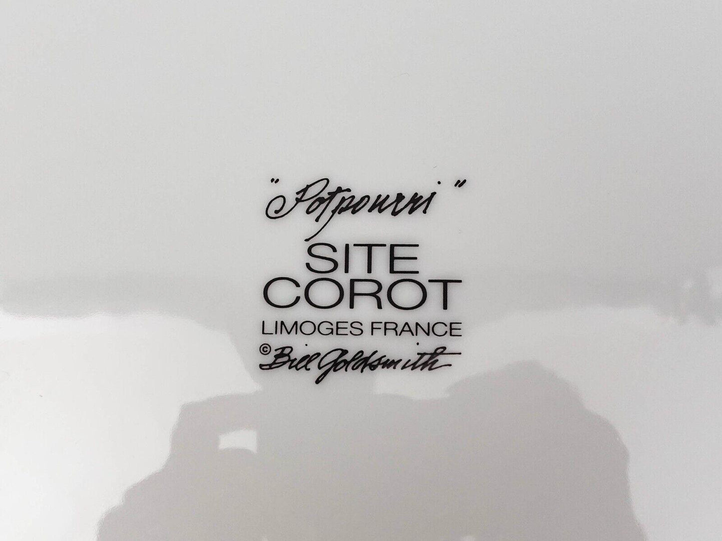 Bill Goldsmith Site Corot Limoges France Potpourri 12" Charger Plate Set Of 6