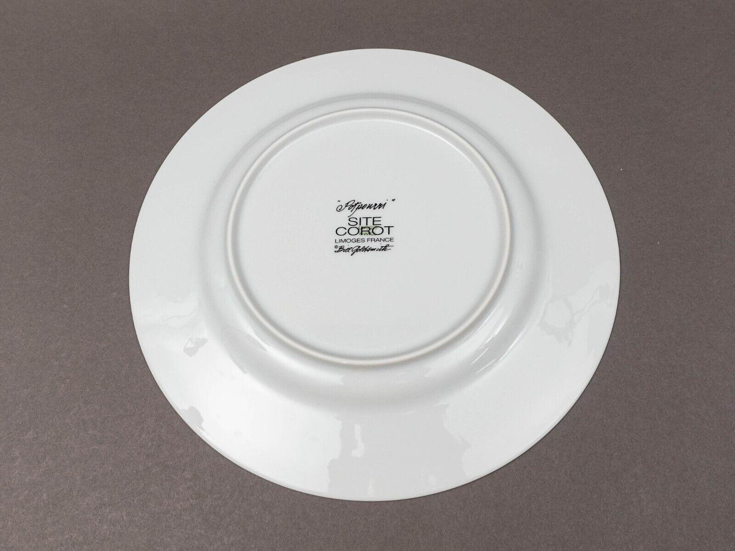 Bill Goldsmith Site Corot Limoges France Potpourri 10 3/8" Dinner Plate Set Of 5