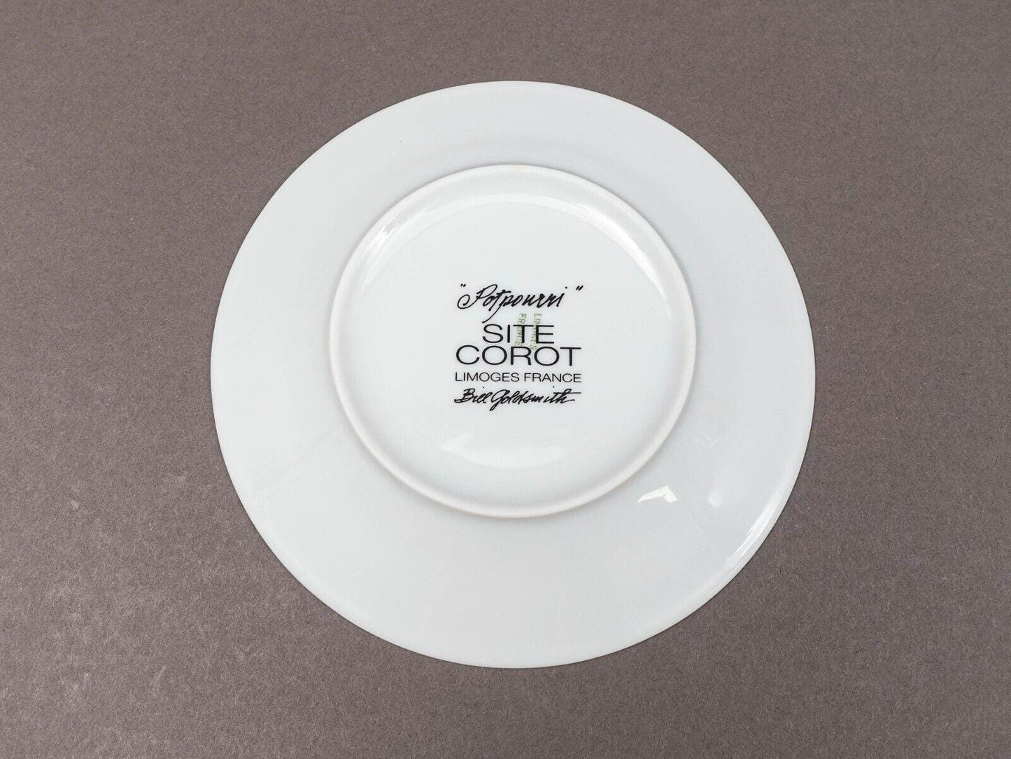 Bill Goldsmith Site Corot Limoges France Potpourri 6" Bread Butter Plate Set 10