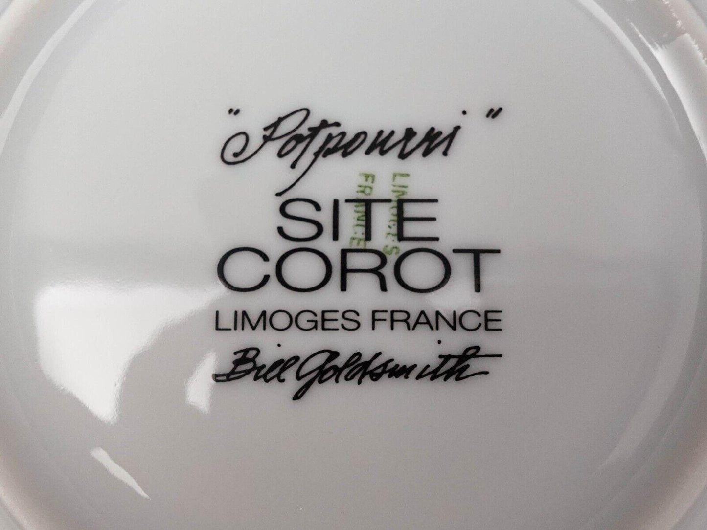 Bill Goldsmith Site Corot Limoges France Potpourri 6" Bread Butter Plate Set 10