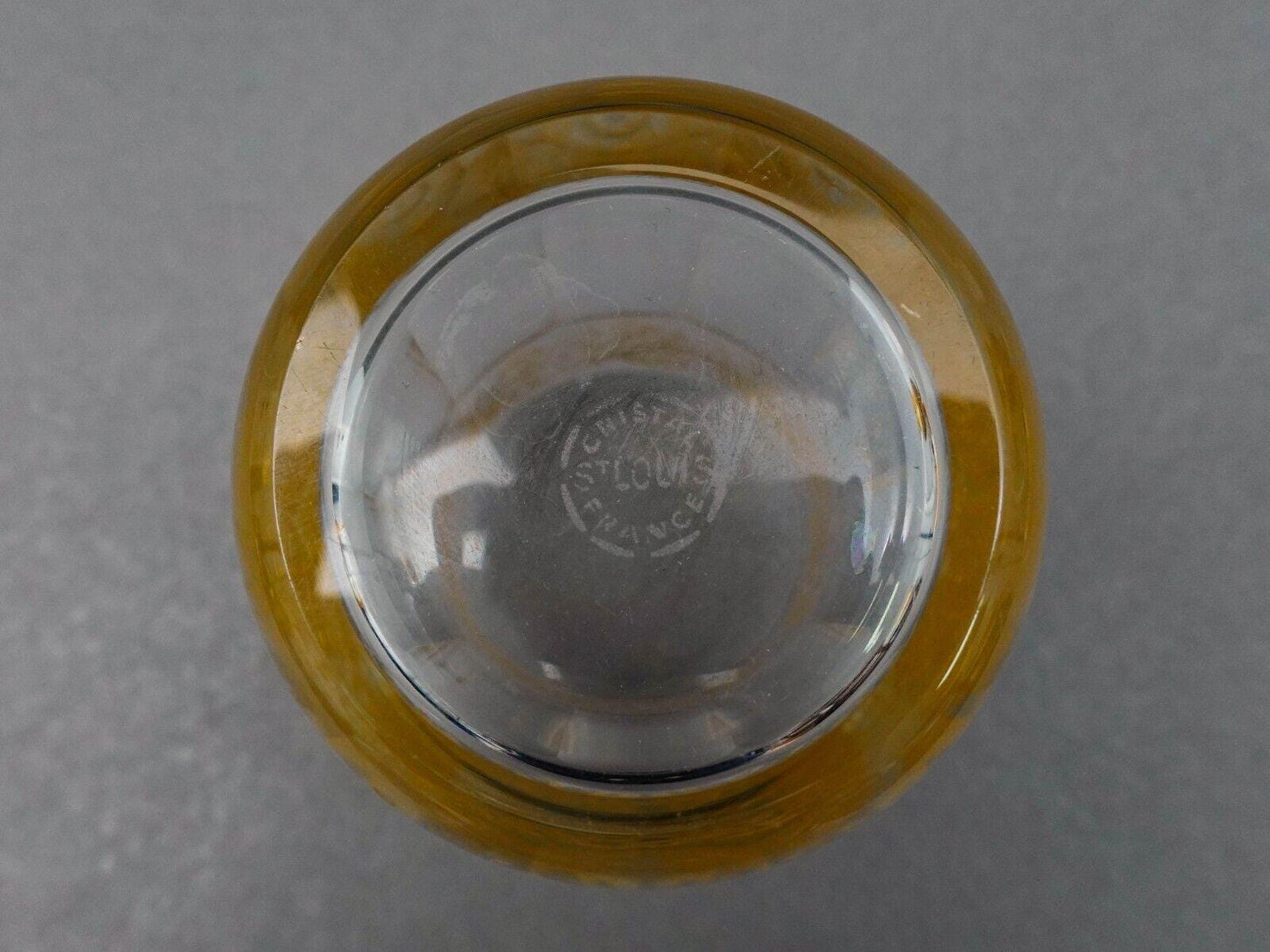 Saint St Louis Crystal France Rabat Gold Gilded Tea Tumbler Glass