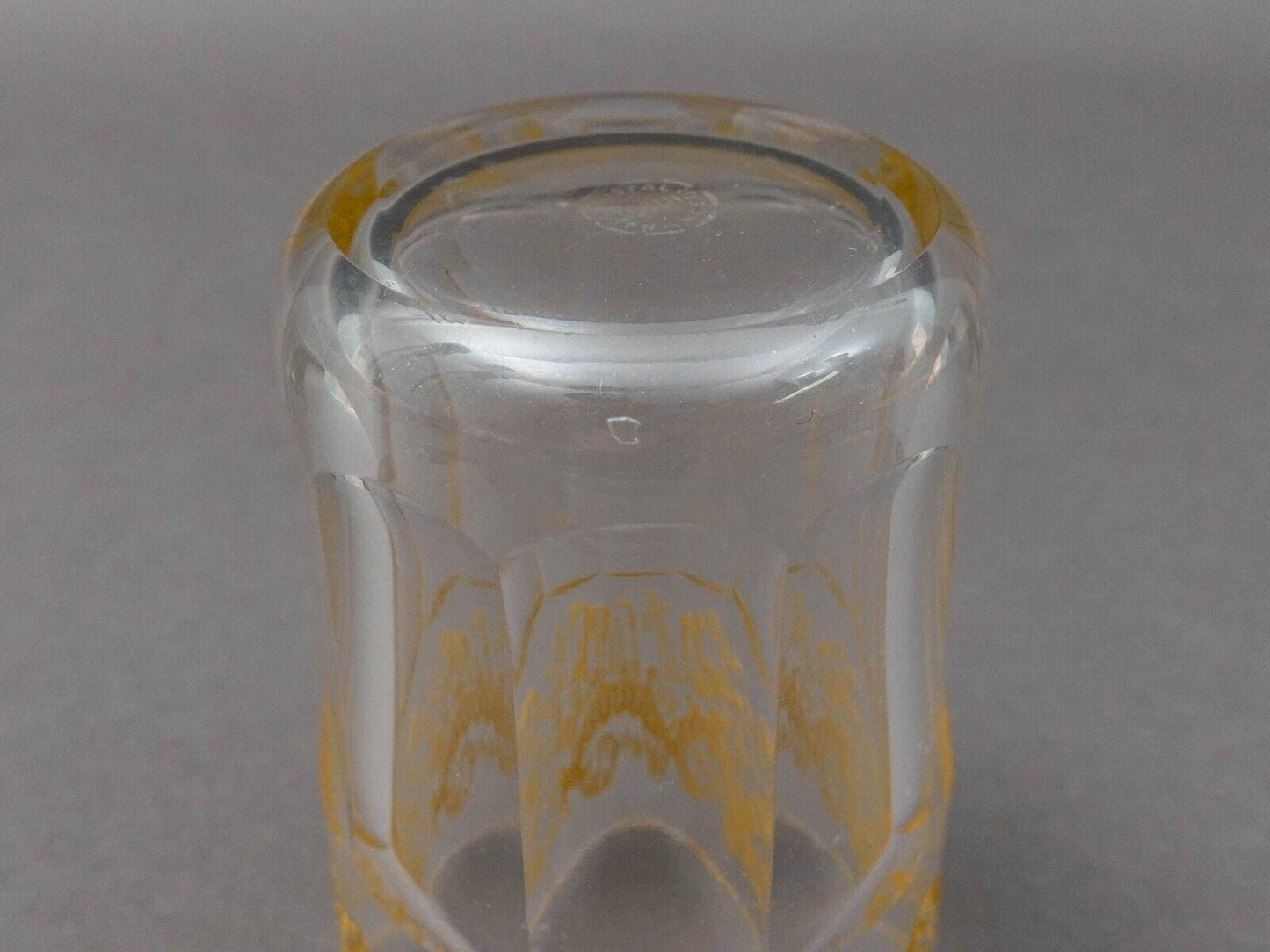 Saint St Louis Crystal France Rabat Gold Gilded Tea Tumbler Glass