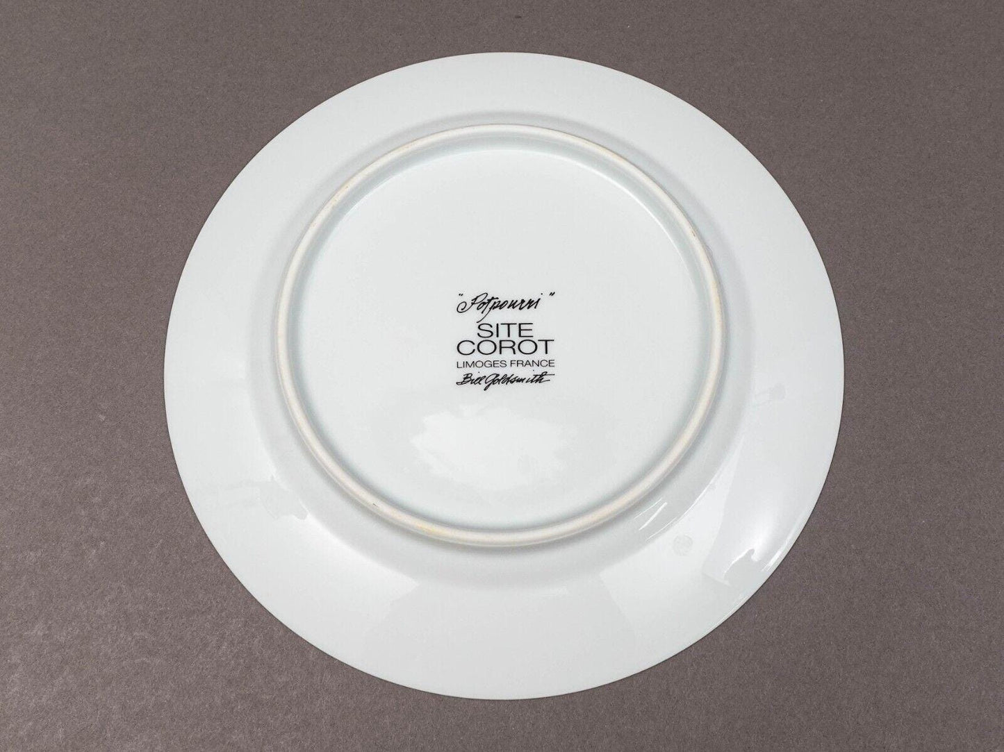 Bill Goldsmith Site Corot Limoges France Potpourri 8" Salad Plate Set Of 7
