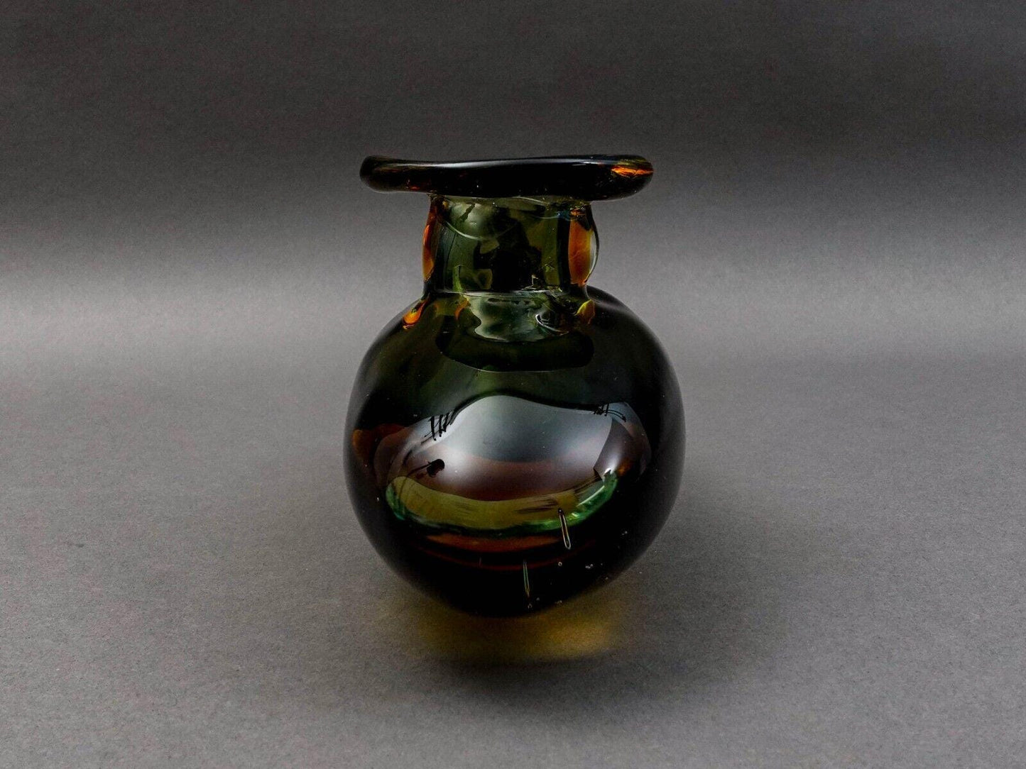 Flavio Poli For Seguso Vintage Murano Sommerso Submarine Art Glass Vase
