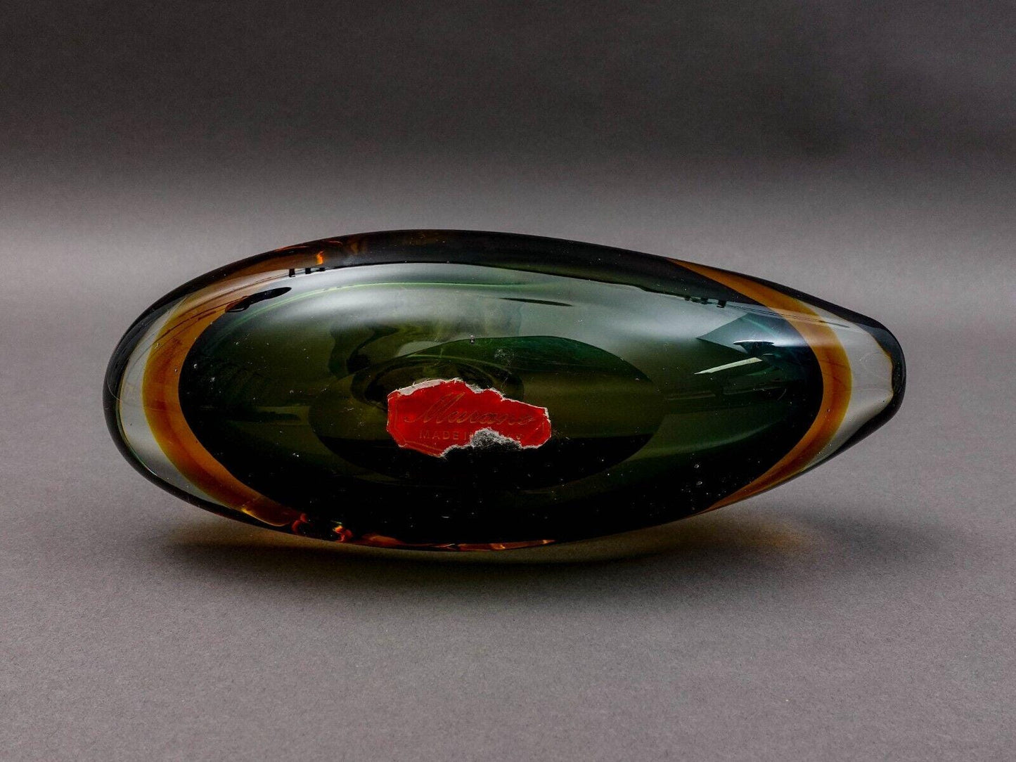 Flavio Poli For Seguso Vintage Murano Sommerso Submarine Art Glass Vase