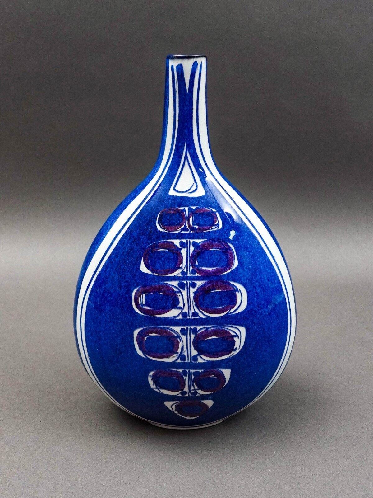 Royal Copenhagen Denmark Inge Lise Koefoed Vintage Tenera Fajance Flower Vase