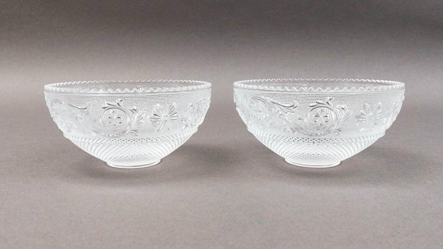 Baccarat Crystal France Arabesque Candy Dish Bowl With Box Set Of 2