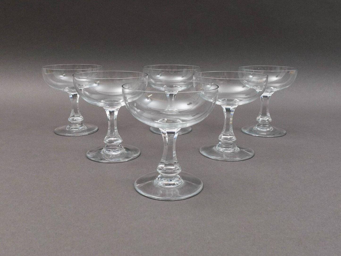 Baccarat Crystal France Signed Gascogne Champagne Sherbet Glasses Set Of 6