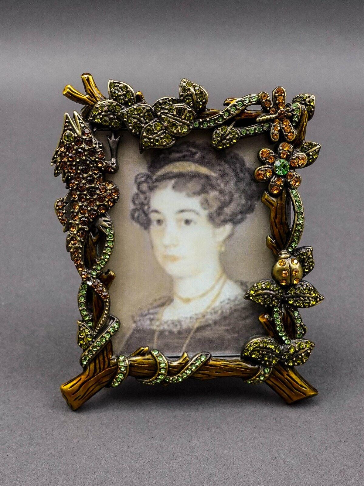Two's Company Nature Reptile Dragonfly Lady Bug Flower Jewel Picture Photo Frame