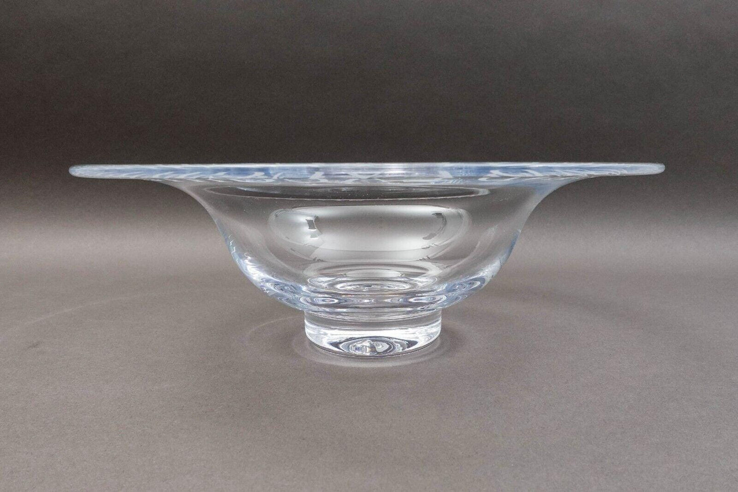 Simon Pearce Bless This Home With Love And Laughter Crystal Centerpiece Bowl 14"
