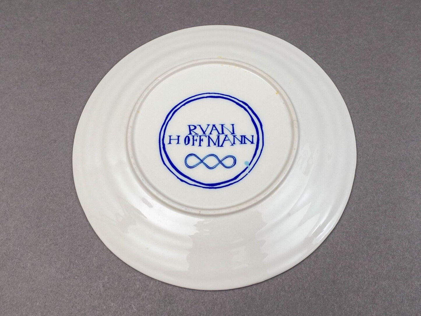 Anthropologie Ruan Hoffman Hand Painted Dream Bird 8" Dessert Plate Set Of 6