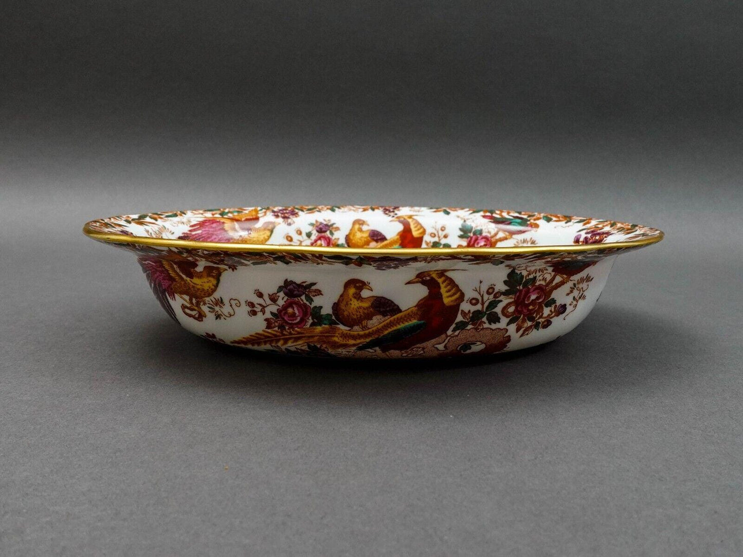 Royal Crown Derby Olde Avesbury Birds Bone China 9 5/8" Open Vegetable Bowl Dish