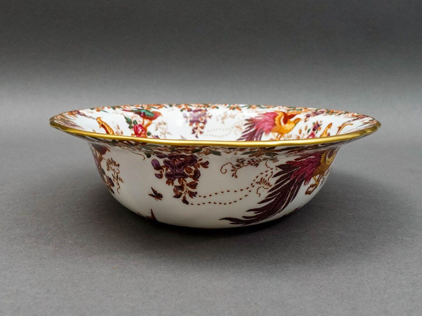 Royal Crown Derby Olde Avesbury Birds Bone China 9 5/8" Open Vegetable Bowl Dish