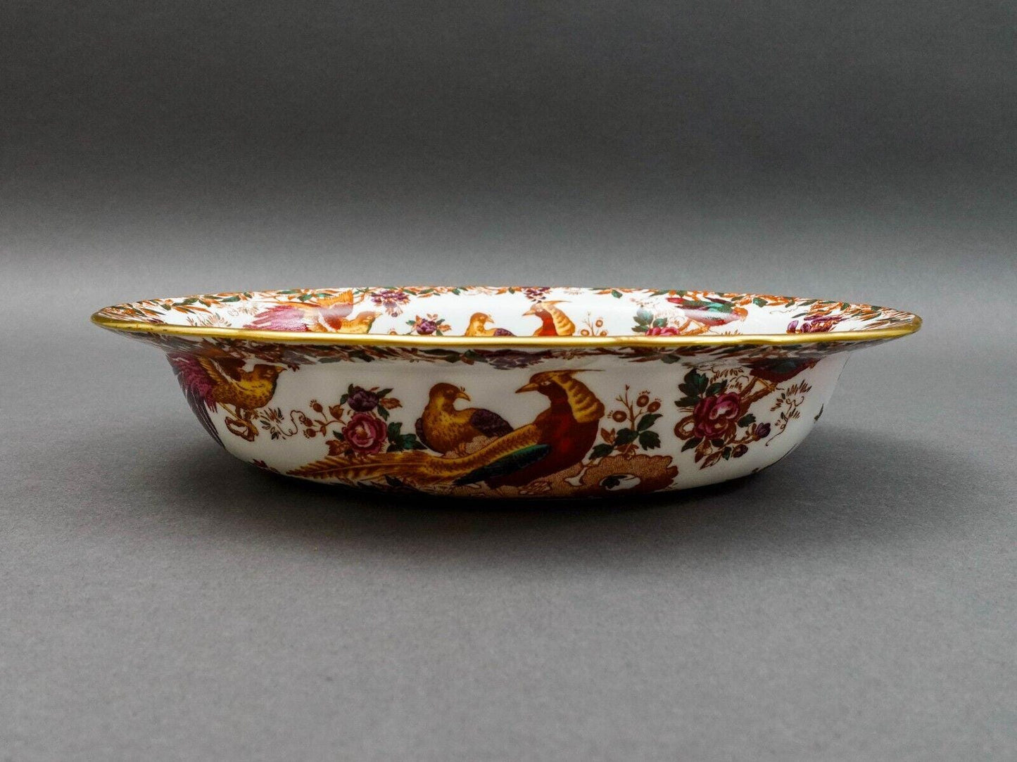 Royal Crown Derby Olde Avesbury Birds Bone China 9 5/8" Open Vegetable Bowl Dish