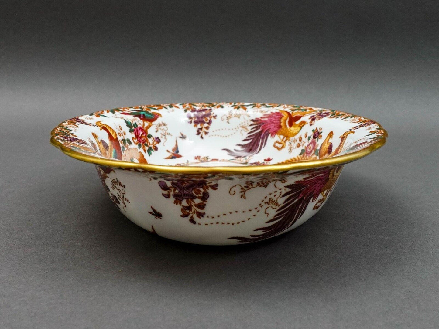 Royal Crown Derby Olde Avesbury Birds Bone China 9 5/8" Open Vegetable Bowl Dish