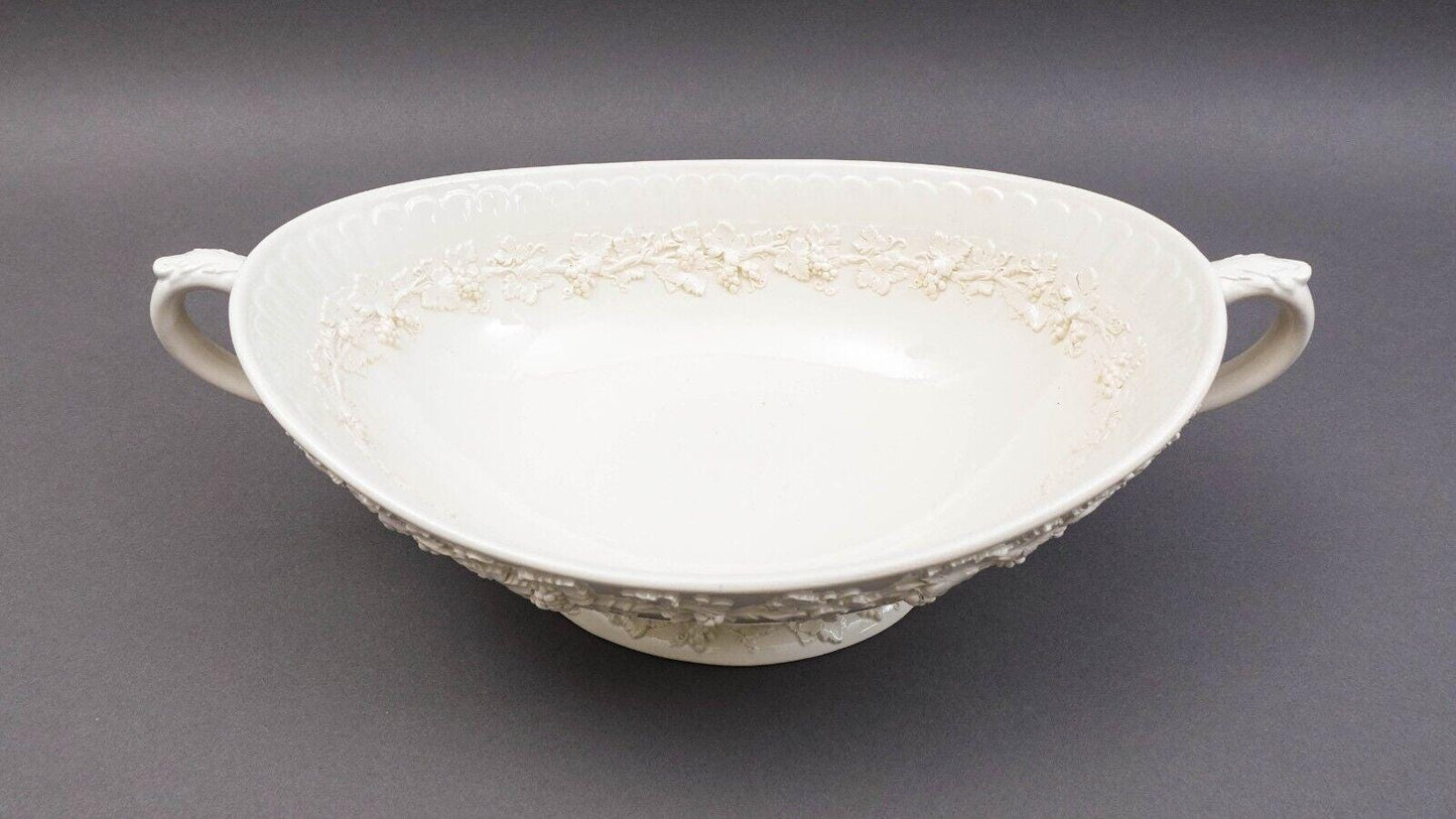Wedgewood Embossed Queensware England Cream On Cream Large 17" Centerpiece Bowl