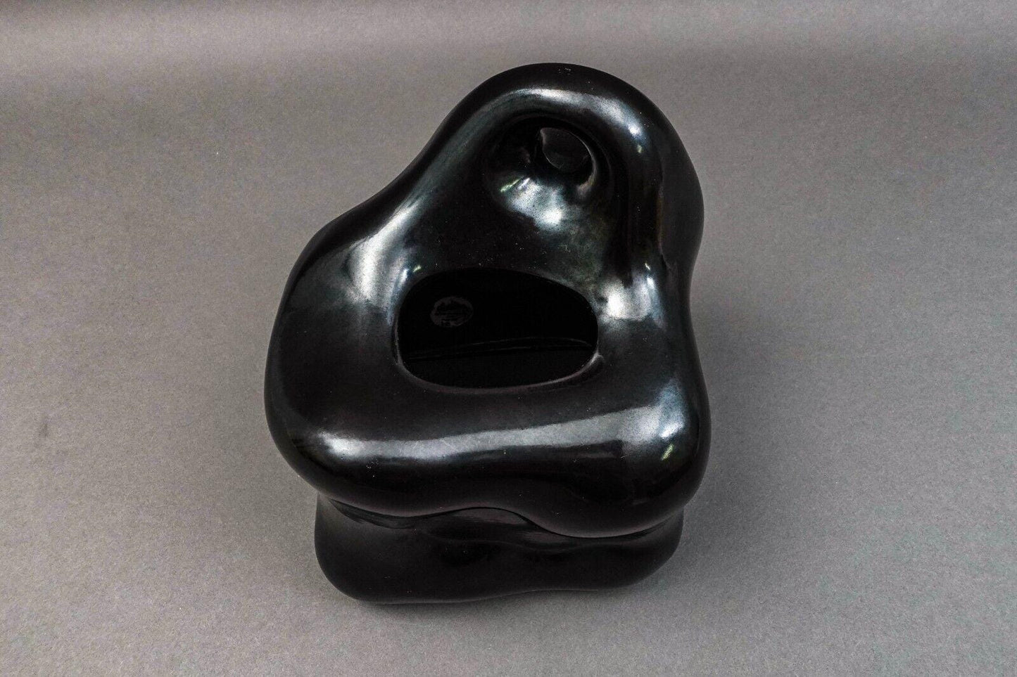 Vohann Vintage Introspect Abstract Biomorphic Ceramic Tissue Holder Sculpture