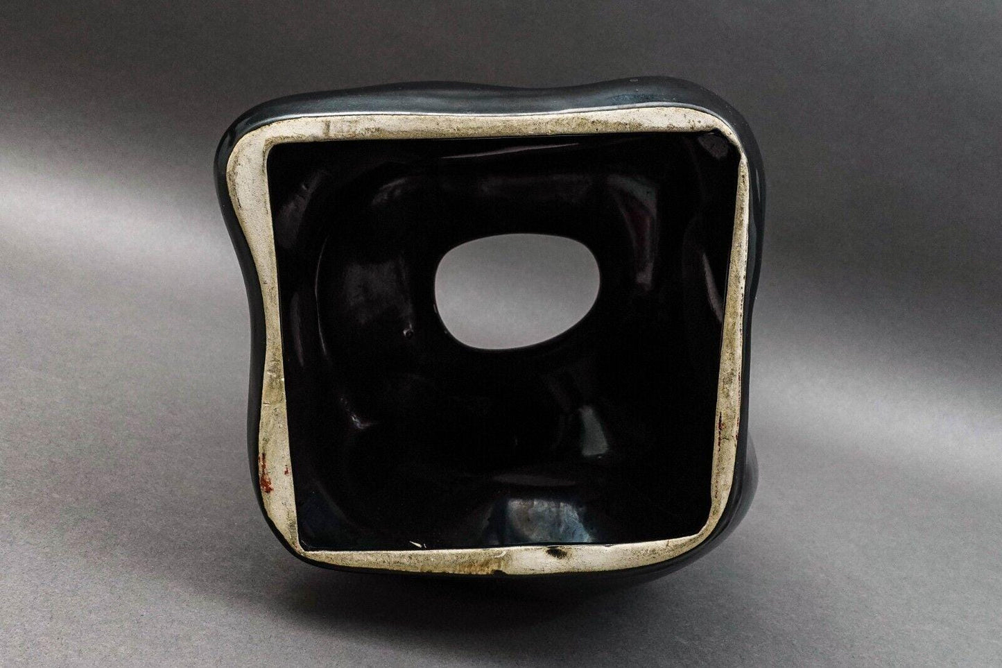 Vohann Vintage Introspect Abstract Biomorphic Ceramic Tissue Holder Sculpture