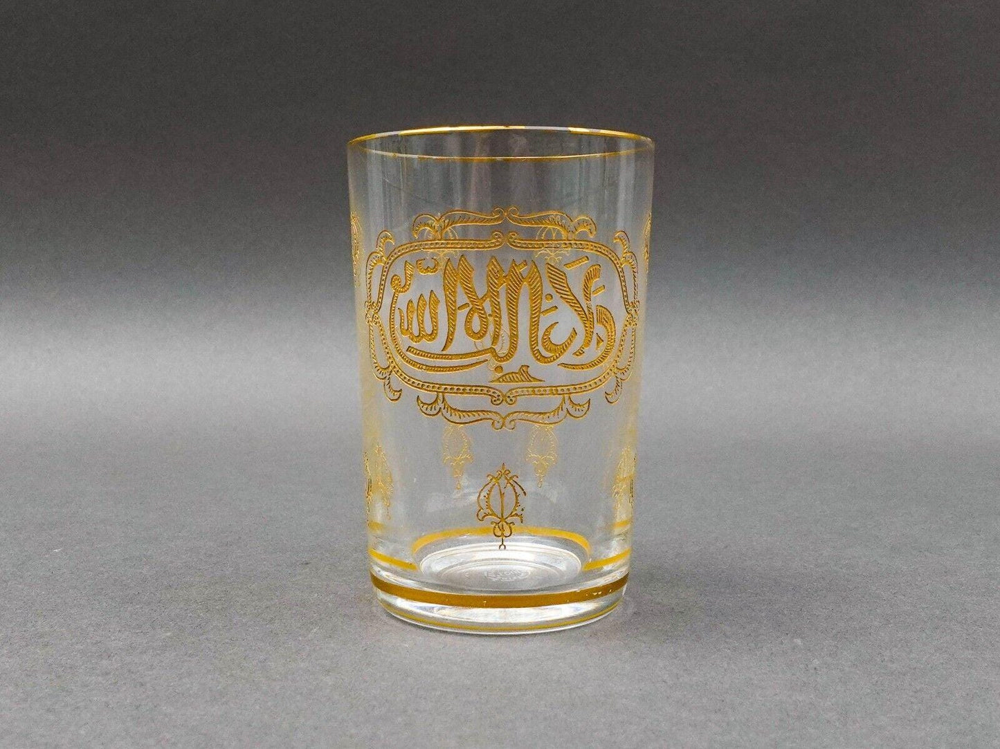 Saint St Louis Crystal France Marhaba Gold Gilded Tea Tumbler Glass
