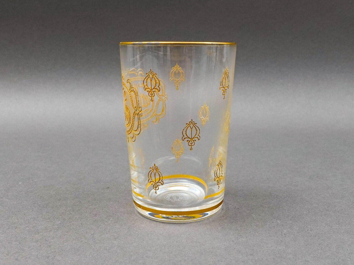Saint St Louis Crystal France Marhaba Gold Gilded Tea Tumbler Glass