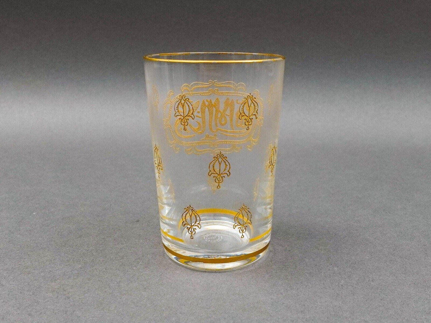 Saint St Louis Crystal France Marhaba Gold Gilded Tea Tumbler Glass
