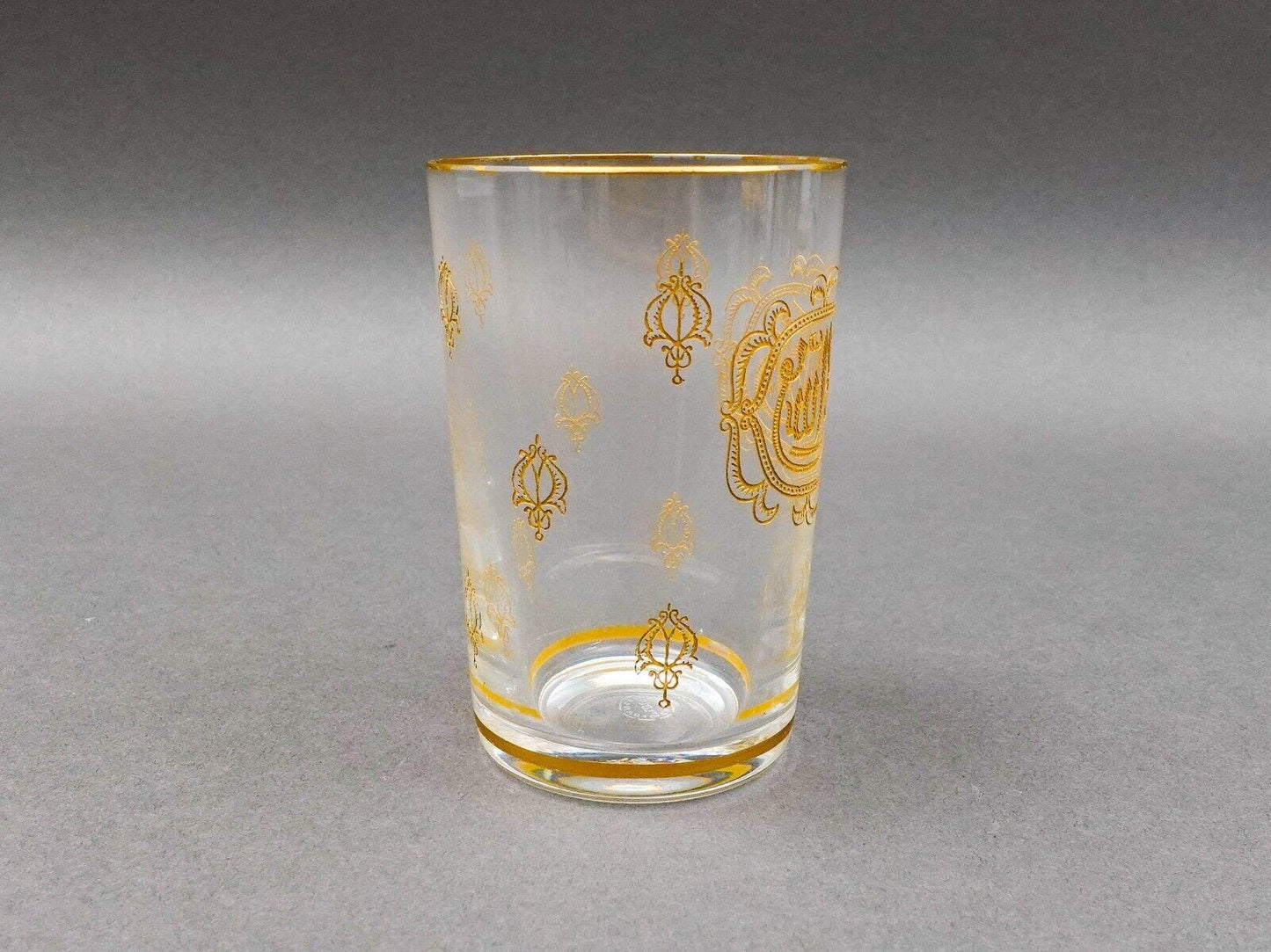 Saint St Louis Crystal France Marhaba Gold Gilded Tea Tumbler Glass