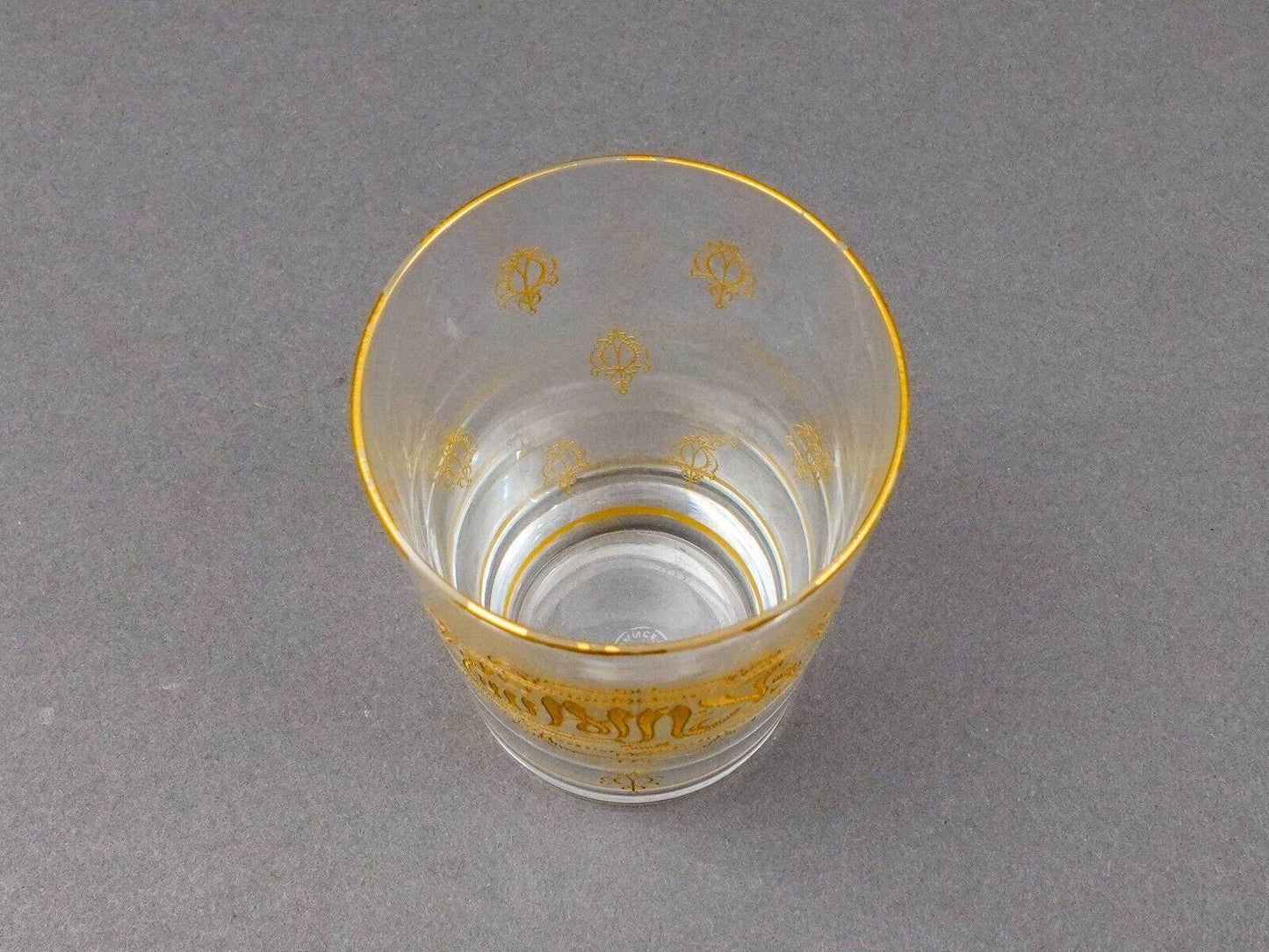 Saint St Louis Crystal France Marhaba Gold Gilded Tea Tumbler Glass