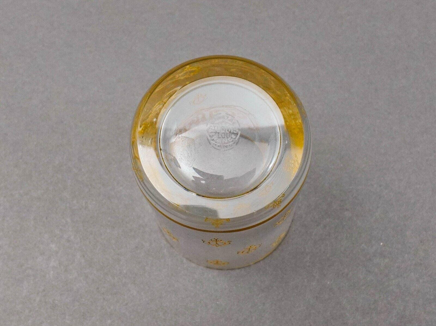 Saint St Louis Crystal France Marhaba Gold Gilded Tea Tumbler Glass