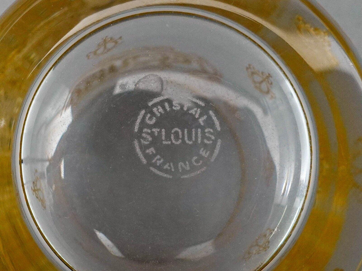 Saint St Louis Crystal France Marhaba Gold Gilded Tea Tumbler Glass