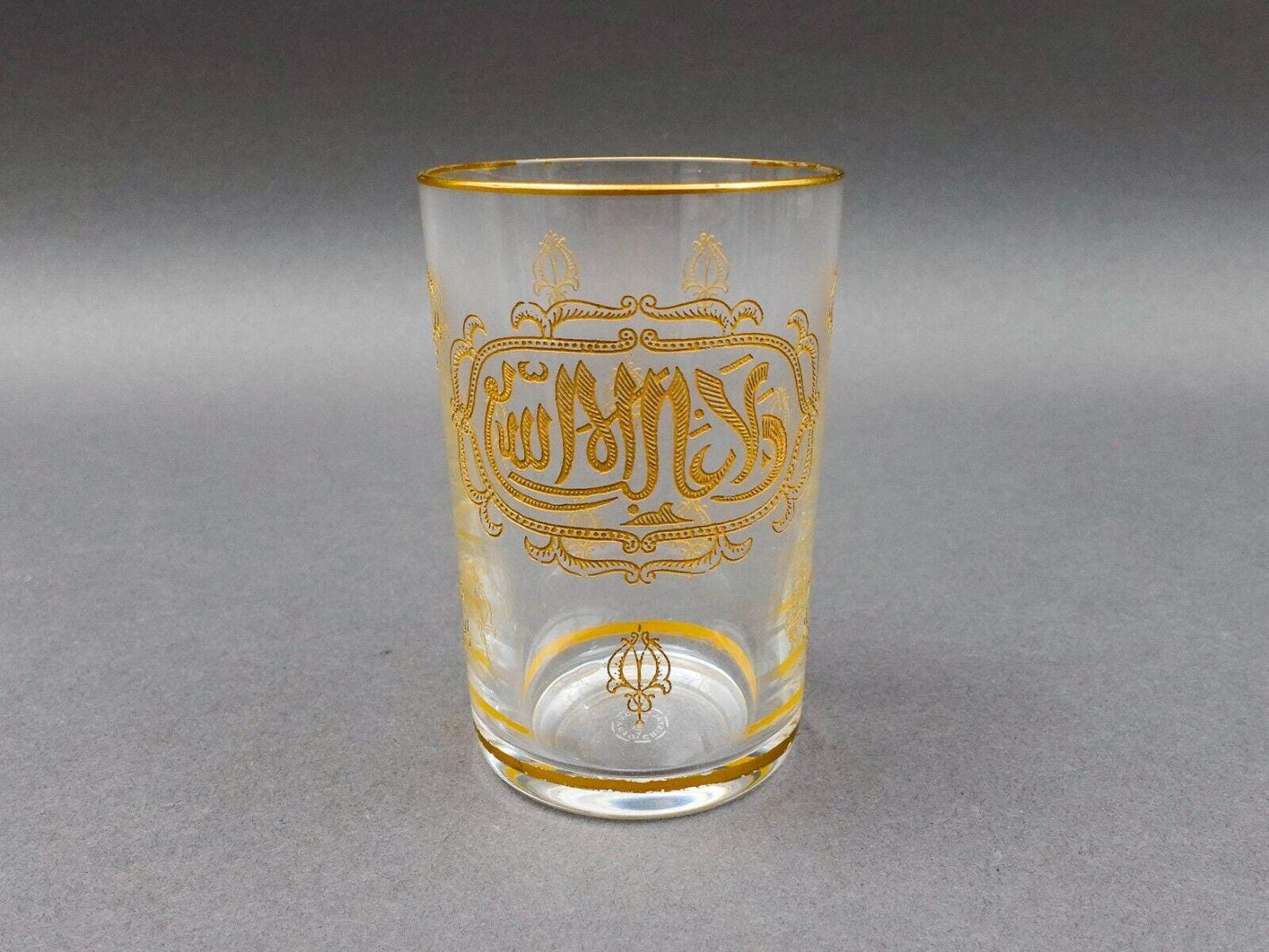 Saint St Louis Crystal France Marhaba Gold Gilded Tea Tumbler Glass