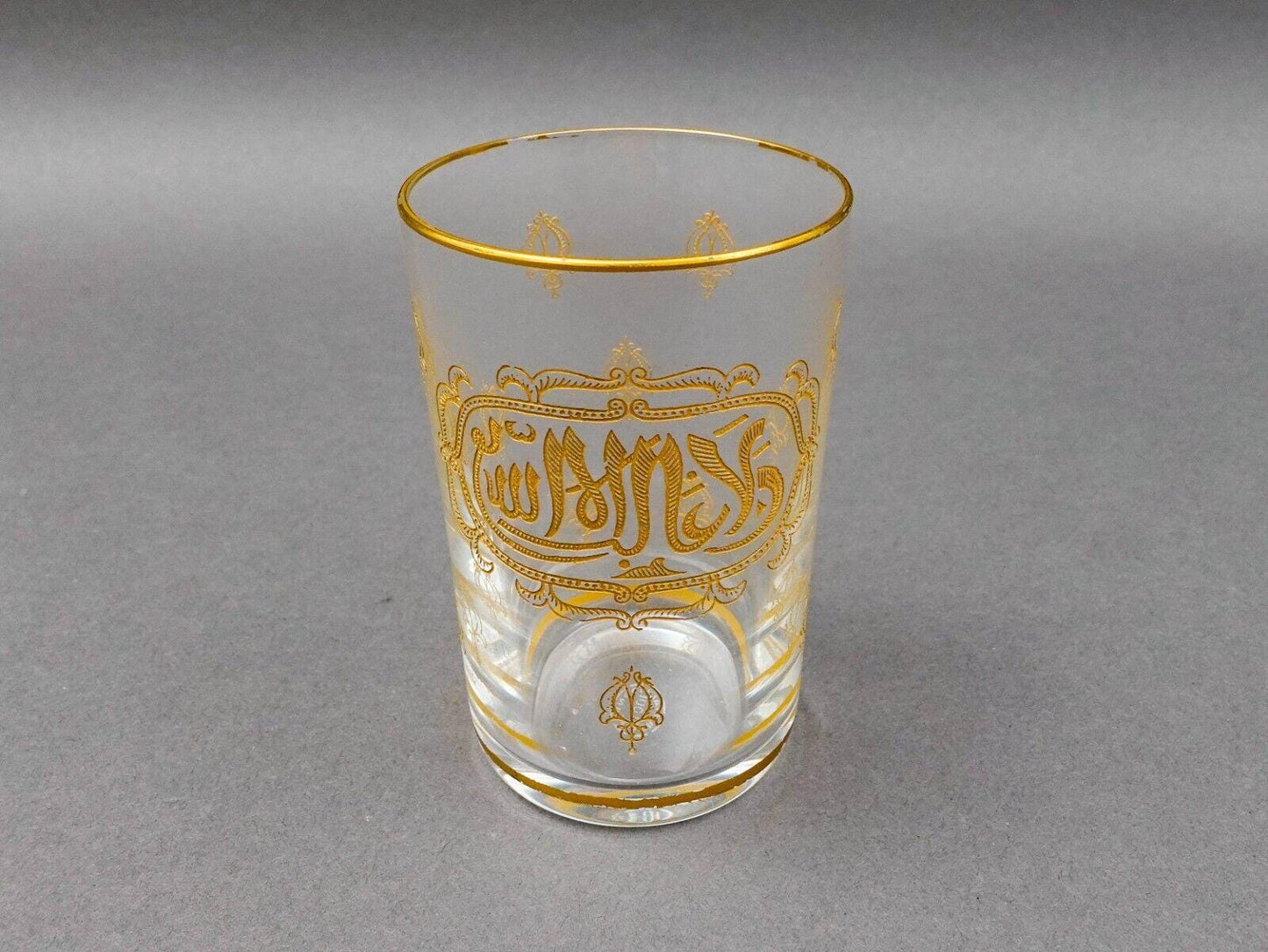 Saint St Louis Crystal France Marhaba Gold Gilded Tea Tumbler Glass