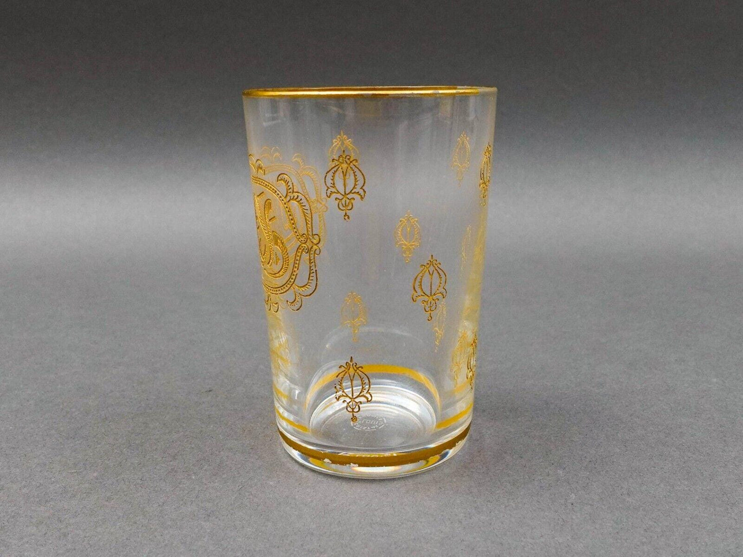 Saint St Louis Crystal France Marhaba Gold Gilded Tea Tumbler Glass