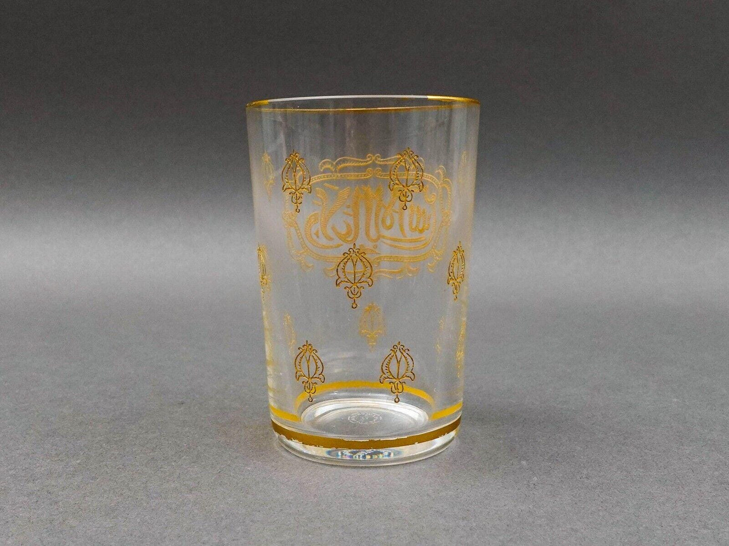 Saint St Louis Crystal France Marhaba Gold Gilded Tea Tumbler Glass