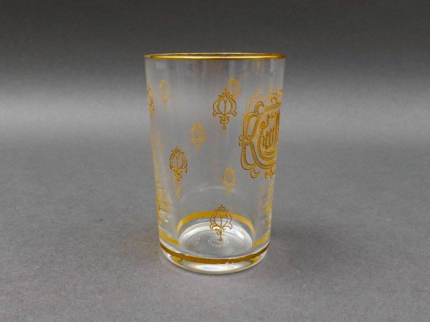 Saint St Louis Crystal France Marhaba Gold Gilded Tea Tumbler Glass
