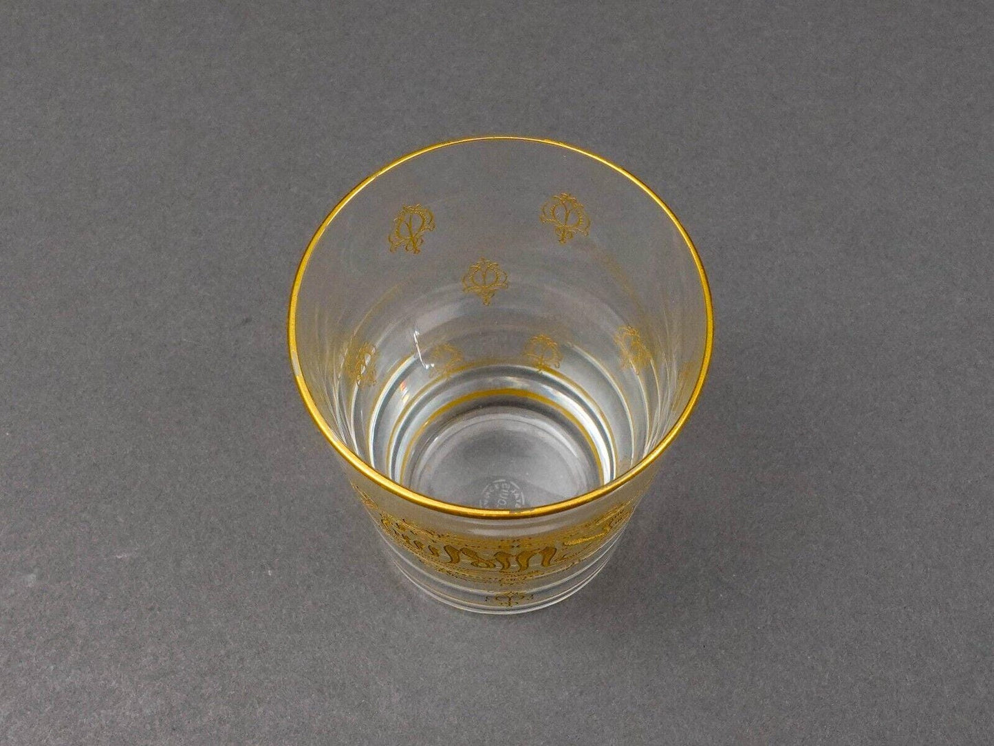 Saint St Louis Crystal France Marhaba Gold Gilded Tea Tumbler Glass