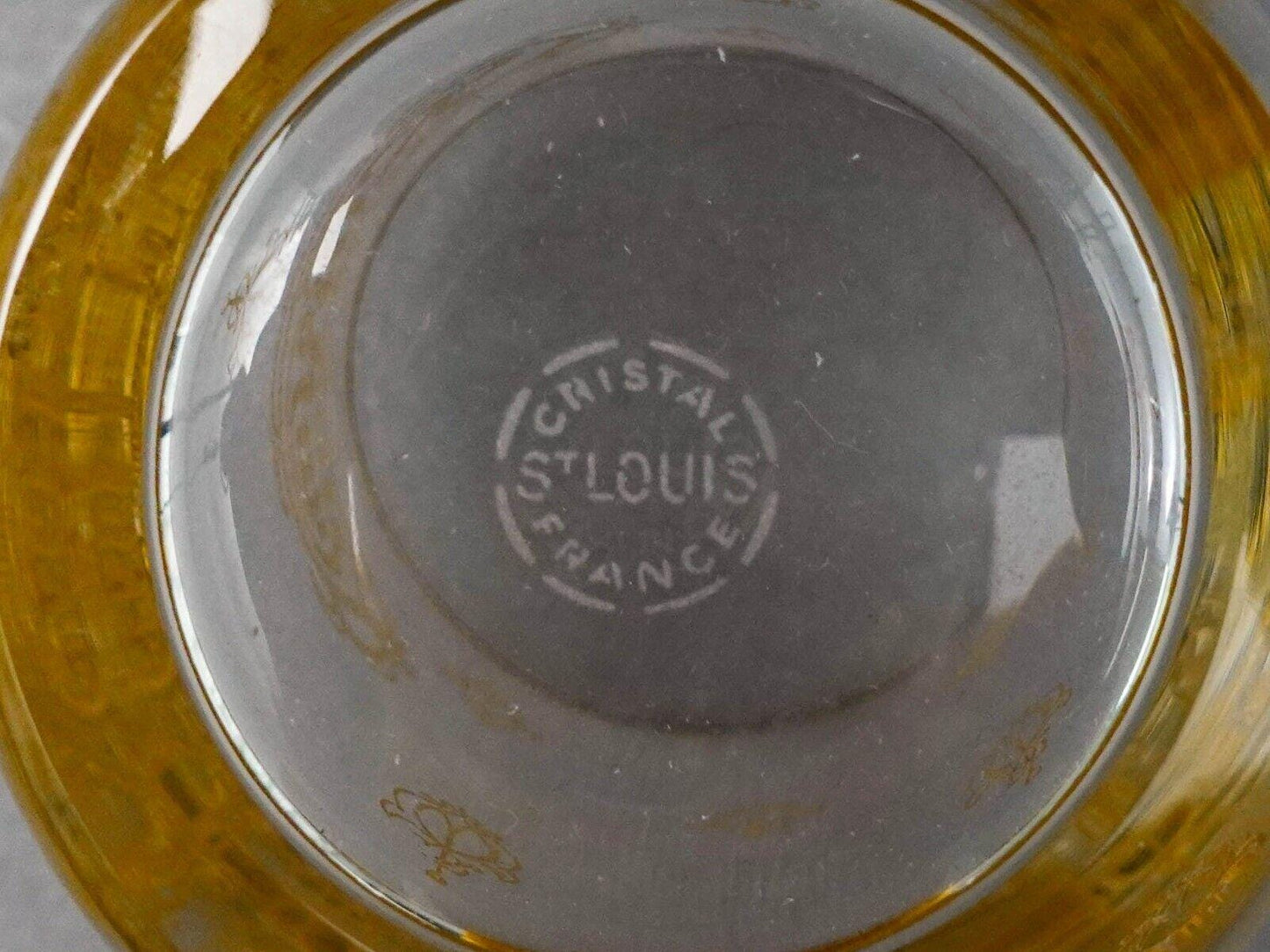 Saint St Louis Crystal France Marhaba Gold Gilded Tea Tumbler Glass