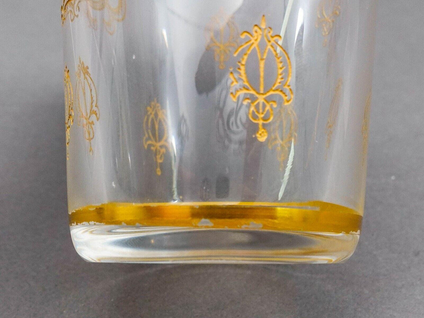 Saint St Louis Crystal France Marhaba Gold Gilded Tea Tumbler Glass