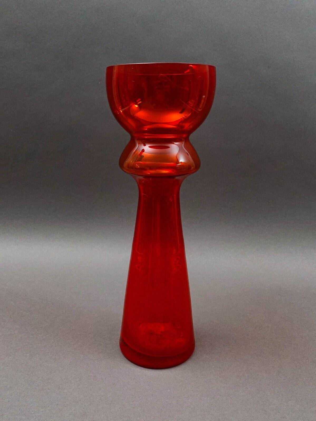 Stefan Sadowski (B. 1941) Poland 1970s Sudety Glasswork Glass Vase 14.75" (Read)