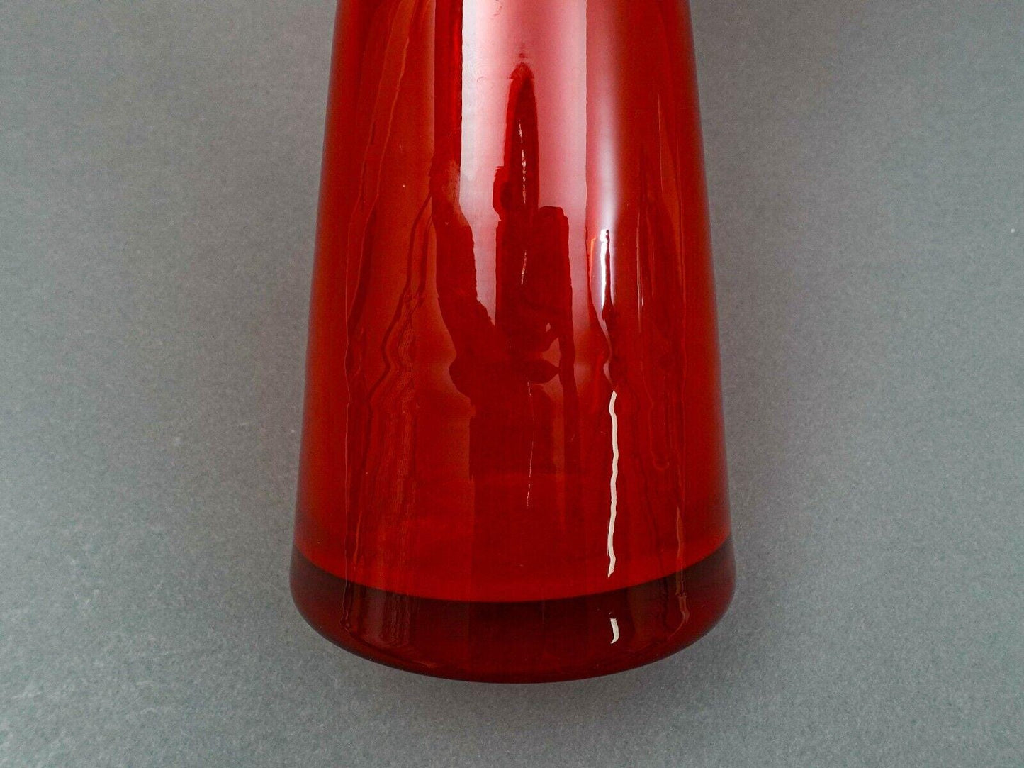 Stefan Sadowski (B. 1941) Poland 1970s Sudety Glasswork Glass Vase 14.75" (Read)