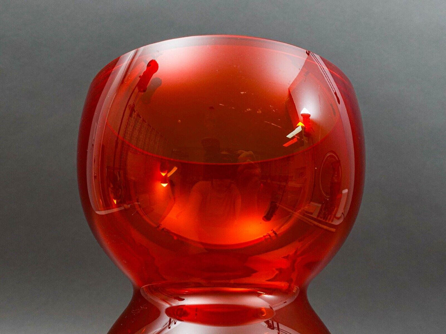 Stefan Sadowski (B. 1941) Poland 1970s Sudety Glasswork Glass Vase 14.75" (Read)