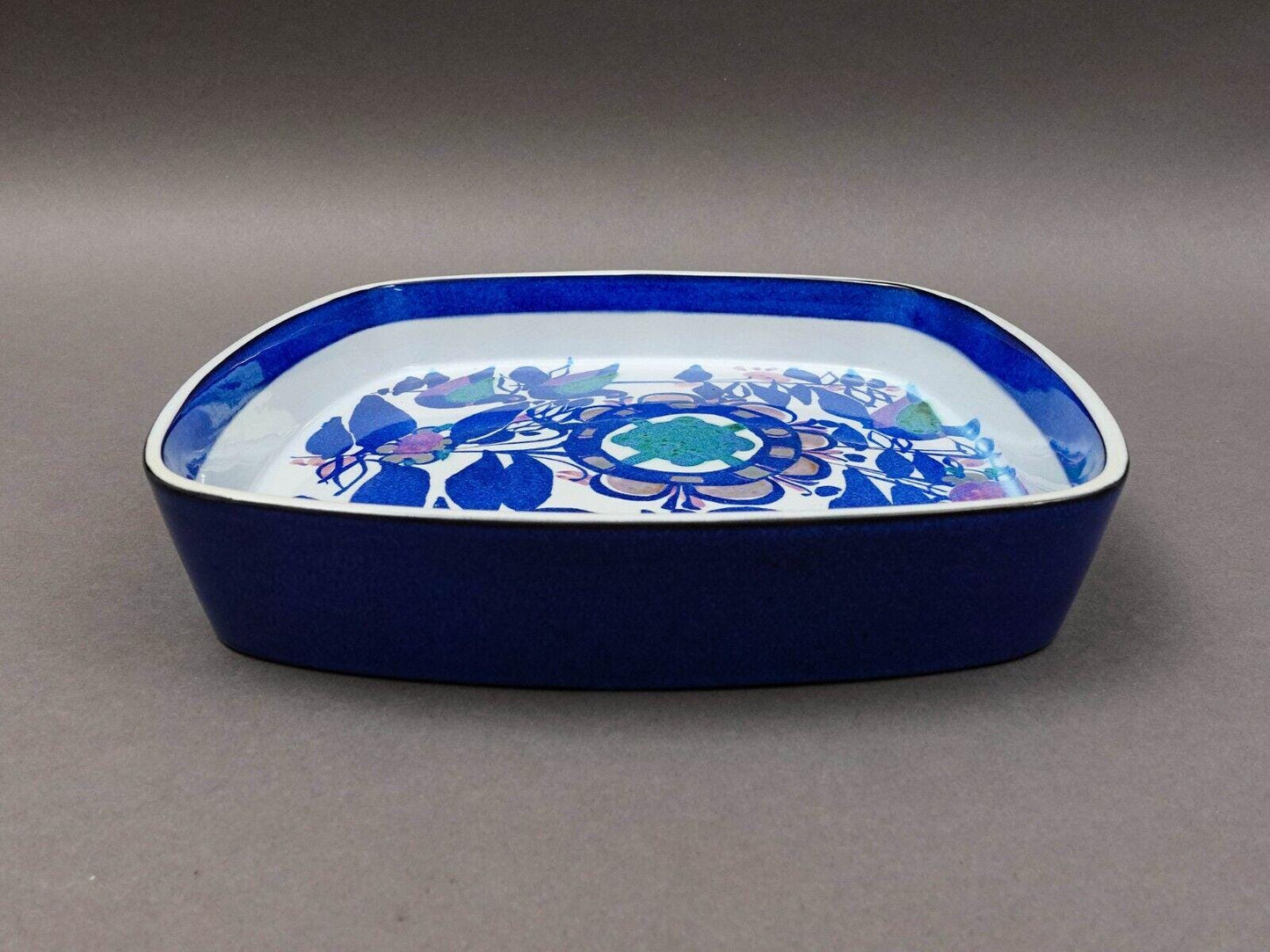 Royal Copenhagen Denmark Kari Christensen Fajance Birds Square Dish 144/2885