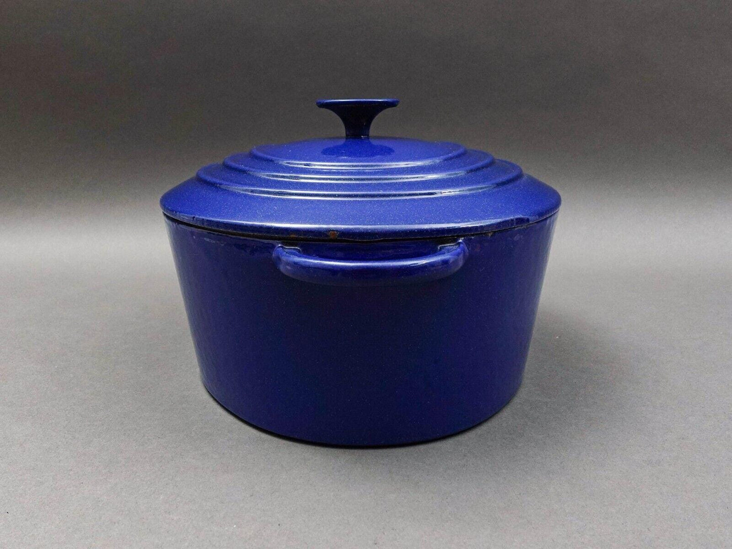Staub France Basix #31 Blue Enamel Cast Iron Oval Dutch Oven Casserole 6 Qt