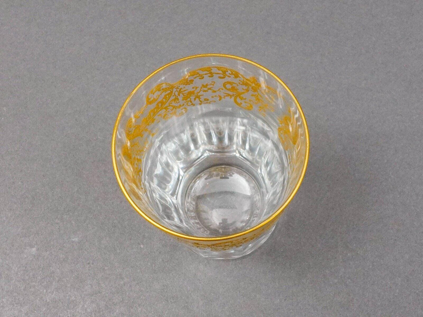 Saint St Louis Crystal France Rabat Gold Gilded Tea Tumbler Glass