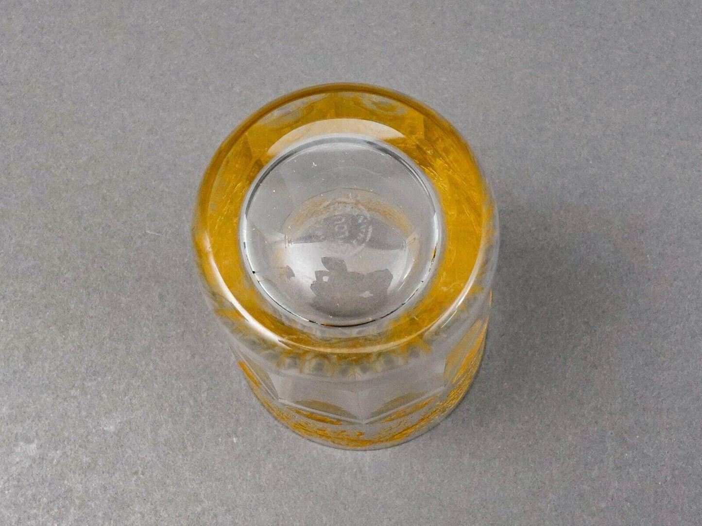 Saint St Louis Crystal France Rabat Gold Gilded Tea Tumbler Glass