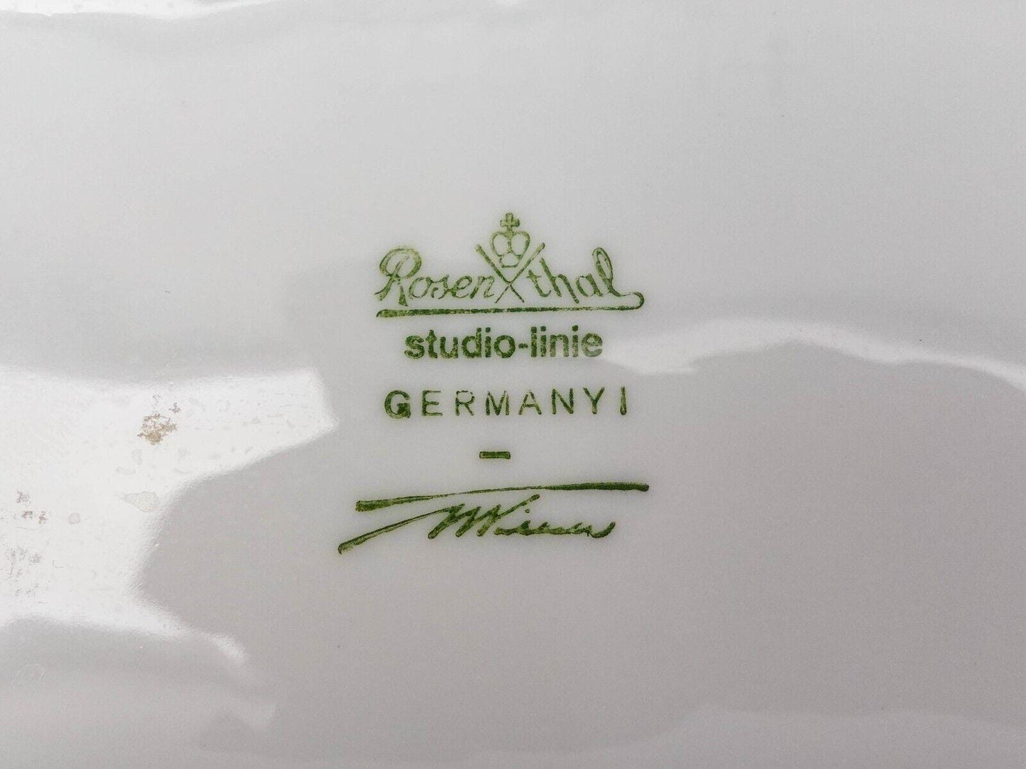 Rosenthal Germany Tapio Wirkkala Vintage Pop Art Crinkle White Paper Bag Vase 6"