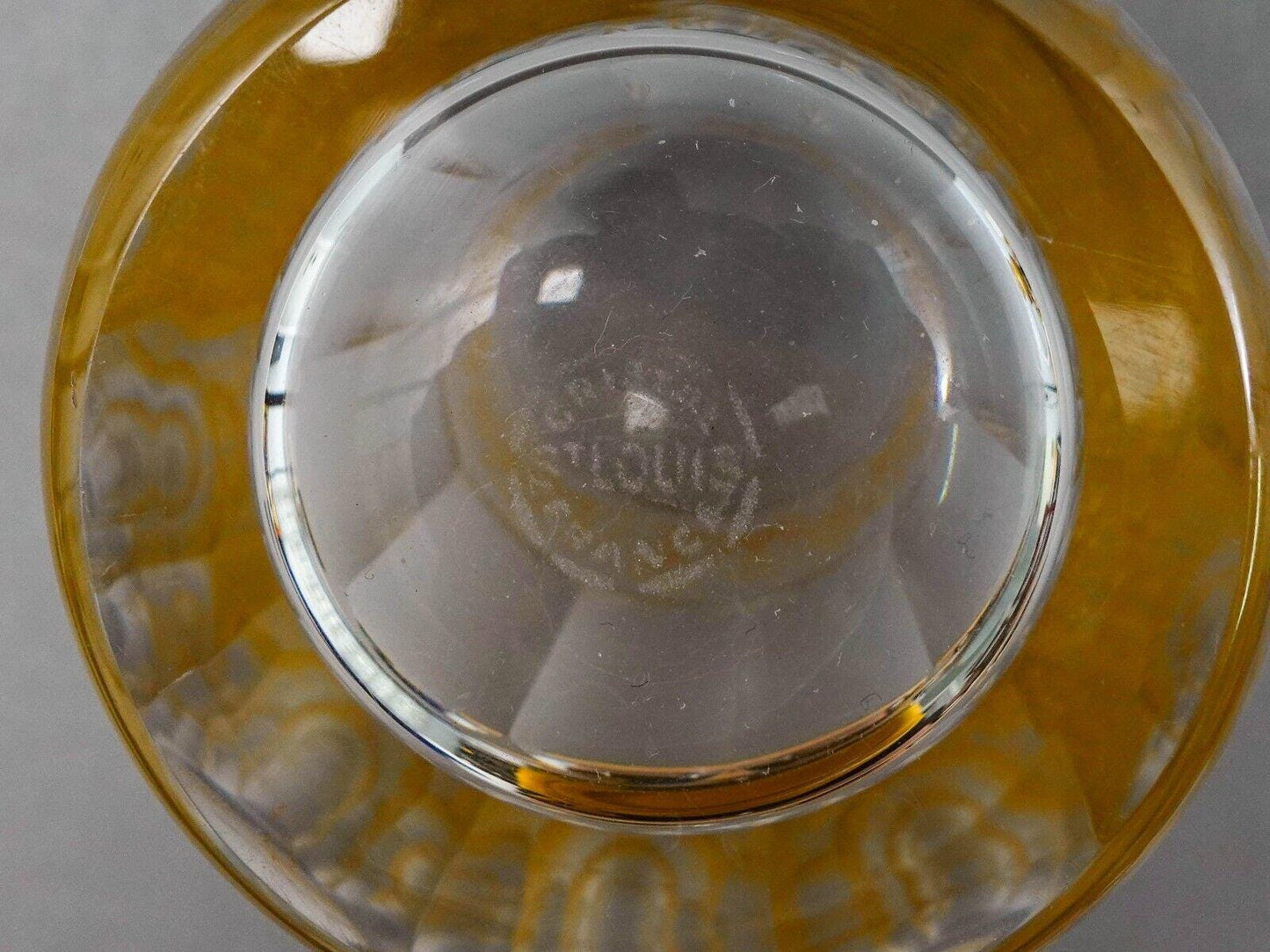 Saint St Louis Crystal France Rabat Gold Gilded Tea Tumbler Glass