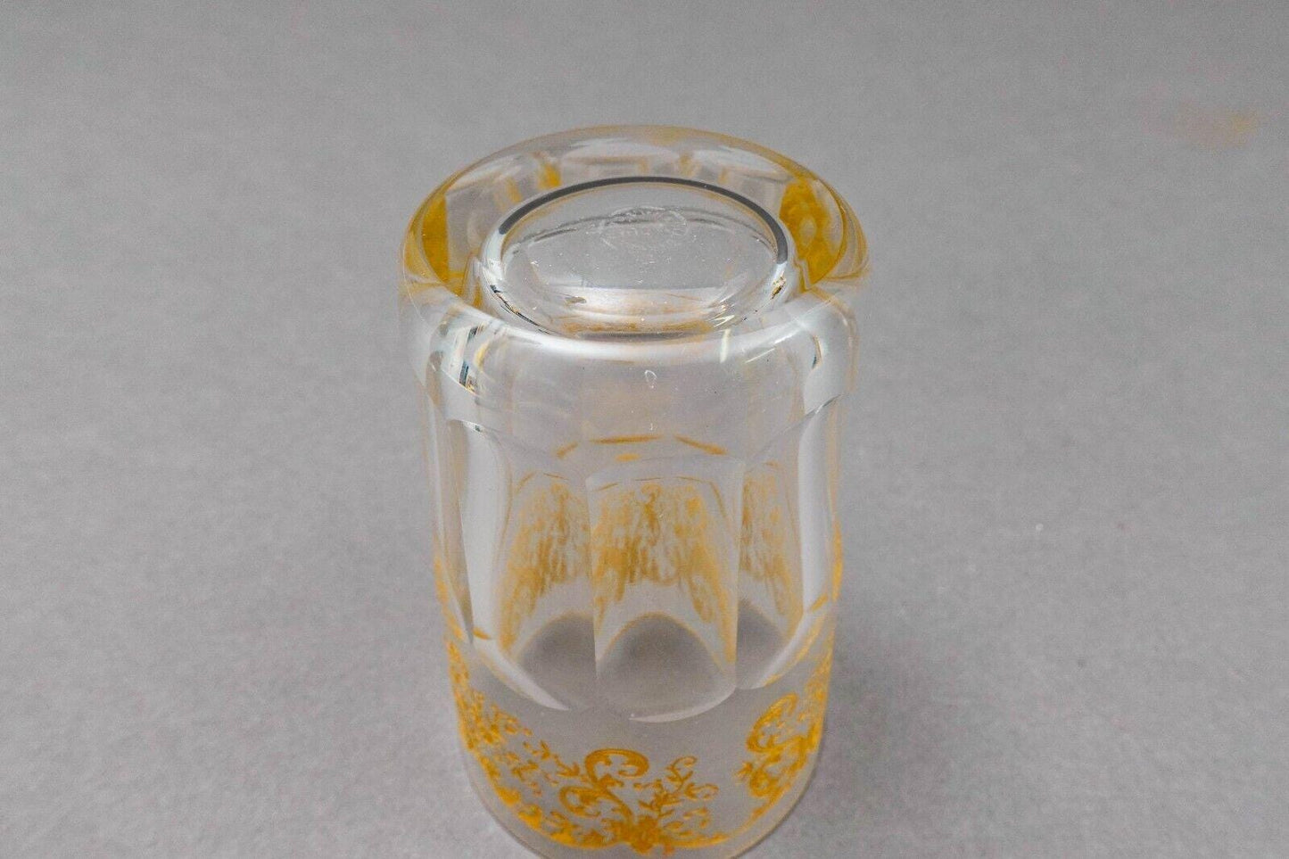 Saint St Louis Crystal France Rabat Gold Gilded Tea Tumbler Glass