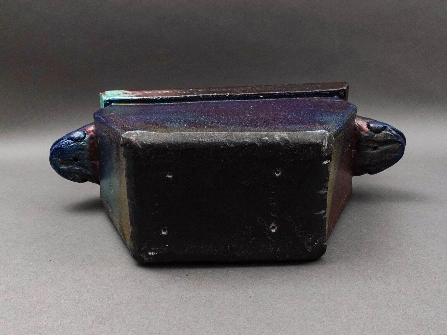 Charles Pearson Whitehead Street Studio Key West Fish Head Raku Art Pottery Vase